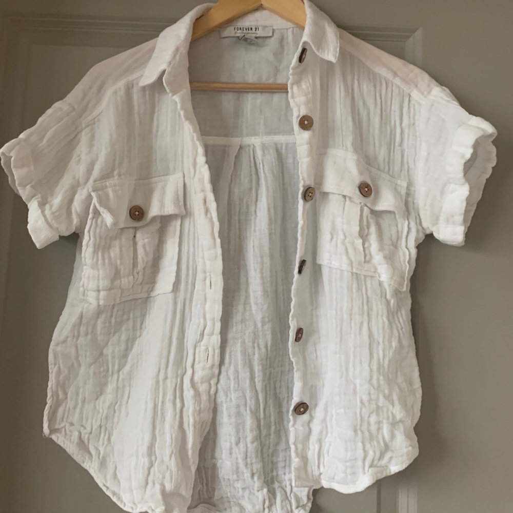 White linen shirt
